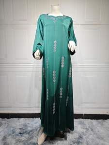 Manteau tendance musulman avec diamant Abaya Designs Dress Soft Jalabiya Robe Abaya Femme Robe musulmane Dames Abaya pour vêtements musulmans - Product Image 6
