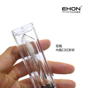 Botella de brillo de labios de varita transparente de pared gruesa cuadrada de doble capa Embalaje cosmético de plástico vacío para lápiz labial - Product Image 6
