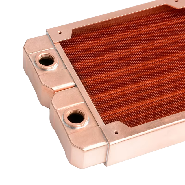 OCOCOO OC-CRD24 240mm Full Copper Radiator 45mm Thick G1/4 Thread 14-Channel High Density Fins PC Liquid Cooling Radiator