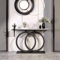 Nouvelle table console en marbre mince et minimaliste moderne pour porche et couloir dans les hôtels