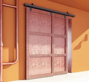 Kit de Herrajes para Puerta Corredera WEKIS de Acero y Latón, Diseño Moderno, Resistente, Insonorizado, para Exteriores, Baños, Dormitorios y Salas de Estar - Product Image 3