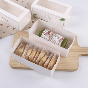 Set di scatole di cartone bianco stile cassetto Set busta biscotto <span class=keywords><strong>pasticceria</strong></span> scatola di imballaggio al forno imballaggio per alimenti con finestra - Product Image 5