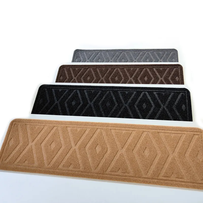 HENGJIU Customized Stain Resistant Eco-friendly Rubber Latex Backing Non slip Carpet Tread Stair Runner Carpet Stair Step Mat