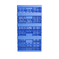 Paniers de transport logistiques pliables bleus recyclables Caisses en plastique pliables pour déplacer la logistique de chiffre d'affaires de légumes de fruits