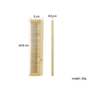 Neem naturale Private Label logo barba legno manico in legno pettine per capelli - Product Image 2