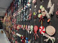 Fleurs de Noël artificielles décoratives de luxe à paillettes pour la décoration des arbres et de la maison - Grande Vente