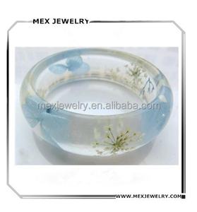 Passen Sie gepresste echte Blumen vier Kleeblatt Königin Anne Spitze Rose getrocknete Blumen harz Armbänder - Product Image 4