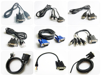 Anpassbares RS232 DB 9-Pin Stecker-Buchse zu Mini-DIN 8P Buchse-Stecker Kabel RS232 Serielles Programmierkabel