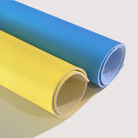 Tissu en cuir écologique en cuir synthétique de Rexine de couleur jaune de Nappa Microfiber pour la tapisserie d'ameublement intérieure de voiture