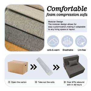 Compresas sofá cama colchón de espuma en caja sofá sin hueso chino sofá silla fabricante muebles de sala de estar - Product Image 4