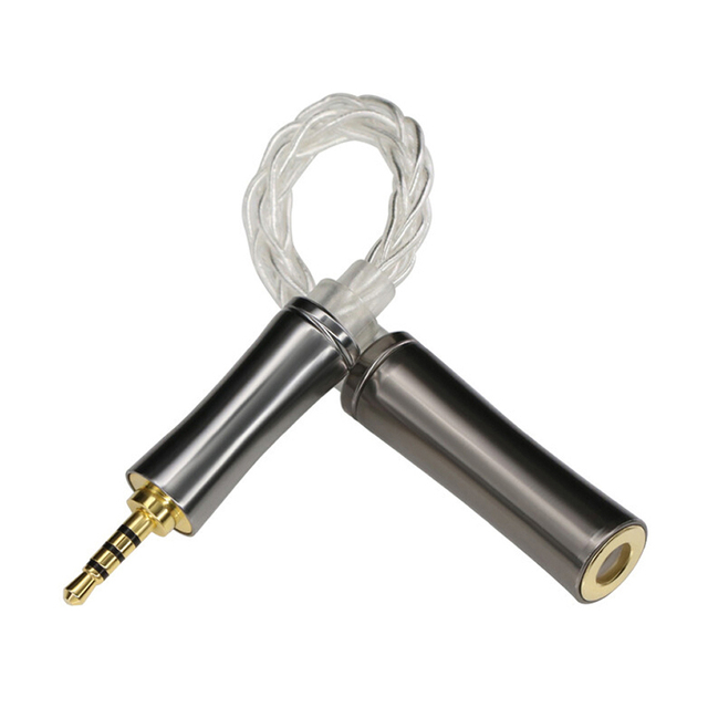 4.4mm Female to 2.5mm Male Balanced Hi-Fi Audio Converter Adapter Cable 8 Core OFC for Phone Pad Music Player AMP