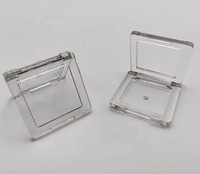 Étui à blush vide carré transparent en plastique ABS avec nouvel emballage de maquillage à rabat et conteneur de palette cosmétique