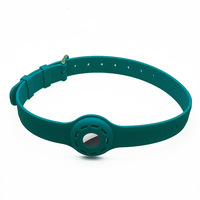 Collier Airtag pour chien et chat Protecteur en silicone réfléchissant Collier pour animal de compagnie avec support Apple Air Tag pour chats