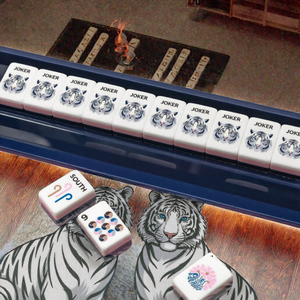 Mahjong américain Liora en acrylique ivoire, design floral ours, style classique moderne et luxueux, pour 2 joueurs, idéal pour les fêtes d'automne et comme cadeau de Fête des Mères - Product Image 3