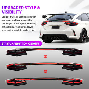ชุดไฟท้าย LED รุ่นโบราณ แบบใส ใหม่ สำหรับรถยนต์ <span class=keywords><strong>Hatchback</strong></span> Type-R รุ่นที่ 11 ปี 2021+ กันน้ำระดับ IP67 พร้อมไฟเลี้ยวแบบ Sequential - Product Image 2