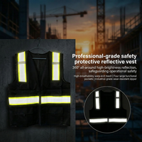 Gilet de sécurité personnalisé bleu, rouge, orange avec bandes réfléchissantes pour la construction, le cyclisme et la moto