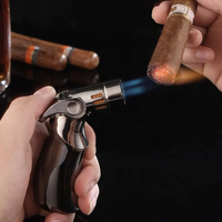 Vente en gros de briquet torche de barbecue rechargeable à gaz culinaire personnalisé Design classique pour les fêtes de cigares et de cigarettes livré dans une boîte-cadeau