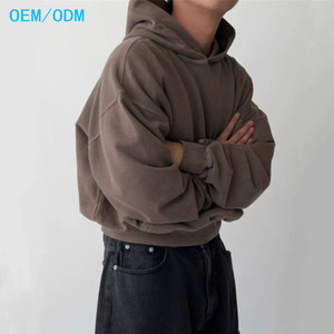 Sudadera con capucha corta de algodón 100% personalizada con cremallera para otoño, venta al por mayor, estilo urbano, estampada para hombre, unisex, de alta calidad, oversize, ecológica - Product Image 1