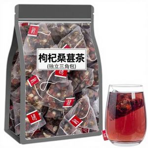 <span class=keywords><strong>Tisane</strong></span> aux fleurs et fruits séchés <span class=keywords><strong>de</strong></span> Ginseng, Mûre, Goji rouge et Jujube rouge, unisexe, contre la fatigue et la faiblesse, conditionnée individuellement - Product Image 1