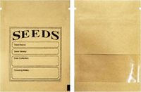 Sachets refermables personnalisés en papier kraft brun pour graines, petites enveloppes transparentes pour échantillons