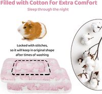 Lot de 2 tapis de lit en polaire lavables et chauds pour cochons d'Inde, lapins, hérissons, sugar gliders, chinchillas