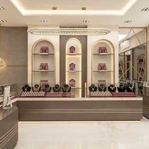 Agencement de magasin de bijoux et montres de luxe : personnalisation complète de la pièce, vitrine en verre, présentoir à bijoux, décoration de magasin - Product Image 2
