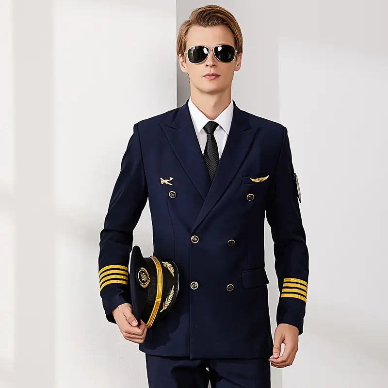 Klassische Standard Aviation Pilot Uniform für Männer Airline Uniform Anzug