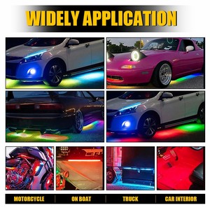 Kit de luces LED RGB multicolor para debajo del coche, 6 unidades, tiras de neón, control remoto inalámbrico por aplicación, barra de luces LED, luces ambientales - Product Image 5