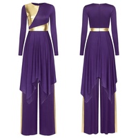 Ensemble de vêtements de danse contemporaine pour femmes, costume de scène, tenue de performance, vêtements de danse liturgique pour l'église
