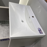 Meuble-lavabo mural moderne tout en aluminium pour femme, avec miroir éclairé anti-buée en céramique et acier inoxydable, facile à nettoyer