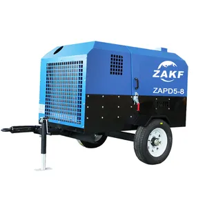 ZAKF 41KW 5M3MIN 8BAR 176CFM XICHAI Compresor de aire portátil Tornillo Compresor de aire diésel Máquina de compresor de aire portátil diésel