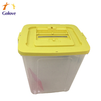 Urne transparente en plastique multifonctionnelle de la boîte de vote d'élection de 65 litres pp