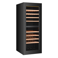 Cave à vin électrique avec étagères en bois, homologuée CE/CSA, pour la maison, l'hôtel, le bureau, le club, VI85DT, 77 bouteilles