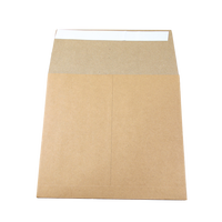 Sobres de Papel Kraft Marrón con Logotipo Personalizado al por Mayor, Bolsa de Correo Autosellable, Adhesivo Fuerte, Sobre Cuadrado Plegable