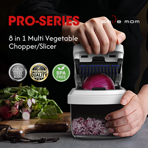 <b>Multifunctional</b> Fruit & <b>Vegetable</b> Kitchen Gadget Salad <b>Cutter</b> Chopper Fruit Slicer Grater Shredder With Drain Basket - Product Image 2