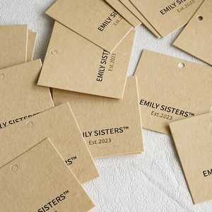 Các tông sang trọng & thẻ giấy tái chế với tem nóng & logo dập nổi cho nhãn hàng may mặc cao cấp cao cấp & Thẻ Treo - Product Image 5