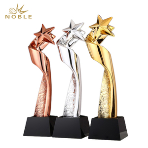 Noble-trofeo personalizado de resina, globo azul, cristal - Product Image 5
