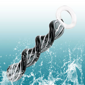 Kostenlose individuelle Schachtel - Spirale Analsex-Splug Sex Männer Femme-Glas Dildo Vaginal-Stimulation Prostata-Massagegerät Gesäß Kristallpenis - Product Image 3