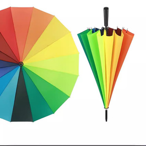 Hanpei venta al por mayor personalizado 16 colores 97cm al aire libre niño niños hombres mujeres lluvia sol <span class=keywords><strong>Gay</strong></span> Lgbt paraguas Arco Iris - Product Image 2
