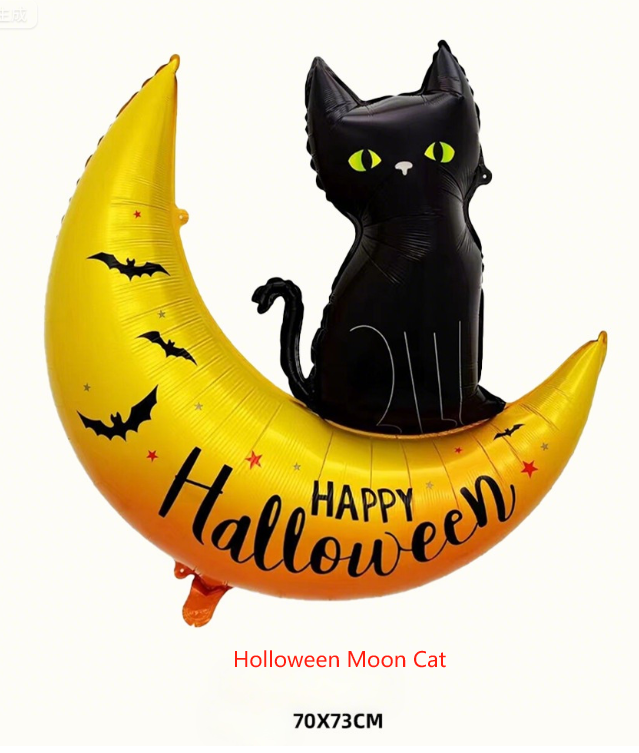 Halloween Moon Cat