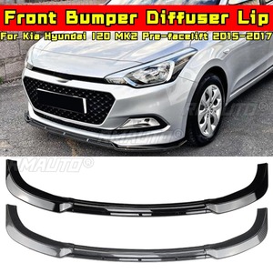 For Kia Hyundai I20 MK2 Pre-facelift 2015-2017 Front Bumper Diffuser Front Bumper <b>Splitter</b> <b>Lip</b> Guard Cover Car Accessories - Product Image 1