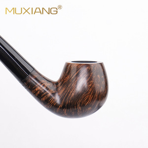 MUXIANG Briar Wood Pipe 9mm Filter Bent Type Reading Tobacco Pipe - Product Image 4