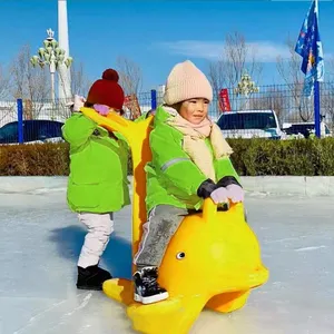 Plastic Dolphin Push Ice Sled Ice Booster for ice rink place