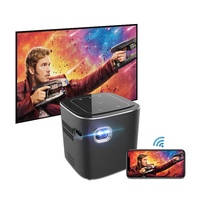 Proyector DLP Portátil con Batería, Cine en Casa 3D, TV Inalámbrica, Proyector de Películas 4K-Láser 5G, Proyector de Video Portátil para Exteriores