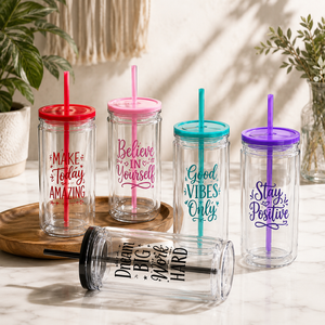 16oz Leak-Proof Custom Plastic Straw <b>Cup</b> <b>with</b> Personalized Logo & Text <b>Reusable</b> Clear Drinkware for Office Outdoor & Sport Use - Product Image 6