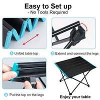 Table de camping pliante portable Table de pique-nique de plage en aluminium pliable légère