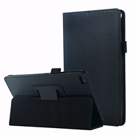 Untuk Tab M10 Plus M11 10 Inci Lichi PU Kulit Auto/Sleep Stand Flip Tablet Cover Shell Pelindung