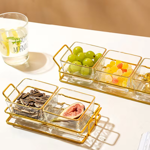 Set di Piatti <span class=keywords><strong>in</strong></span> <span class=keywords><strong>Vetro</strong></span> Smerigliato Ecologici per Snack e Matrimoni, per Uso Domestico, Ristorante e Catering - Product Image 5
