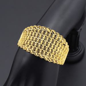 JXX Hot Sale Women's Jewelry Set 2pcs Brass <b>24K</b> <b>Gold</b> Plated Bangles and Rings Luxury Wholesale Fashion for Gift Occasions - Product Image 5