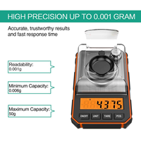 Balance électronique numérique portable en acier inoxydable de haute qualité, très vendue, avec une précision de 50 g/0,001 g pour la pesée de bijoux